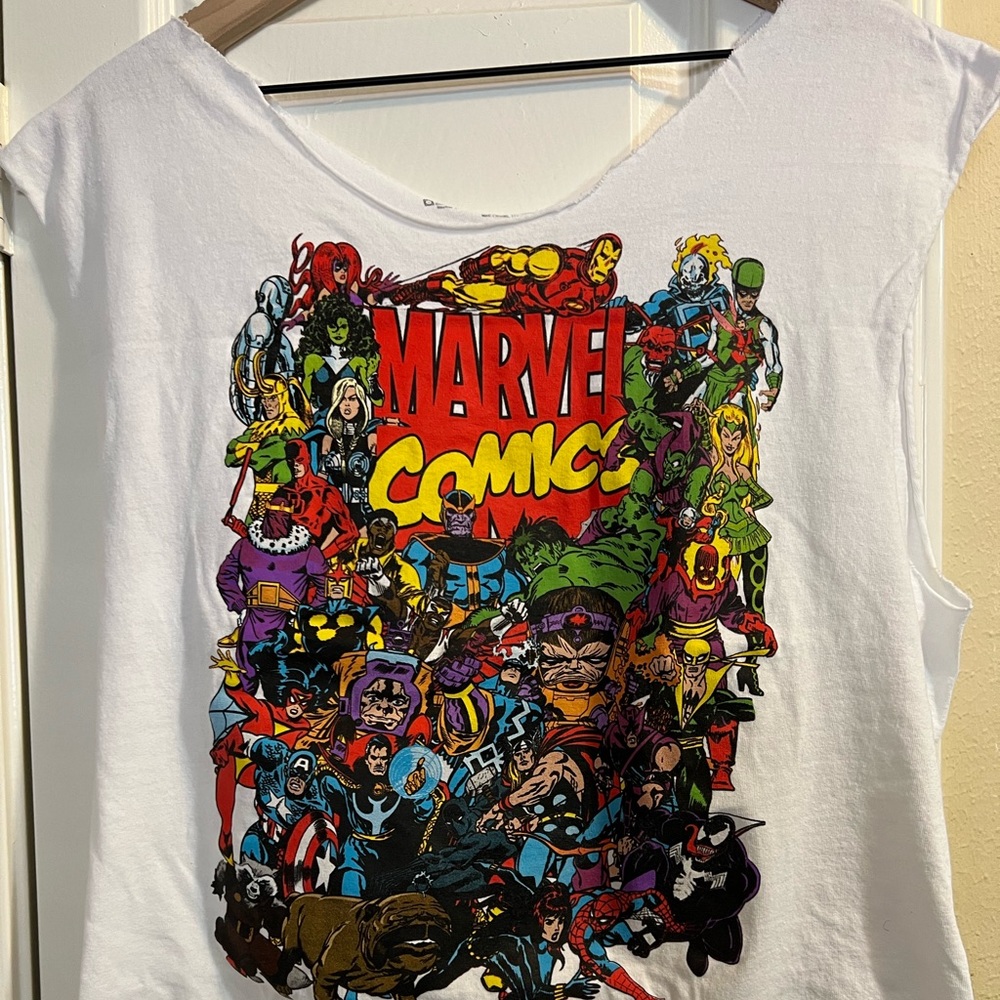 Custom distressed Marvel T shirt